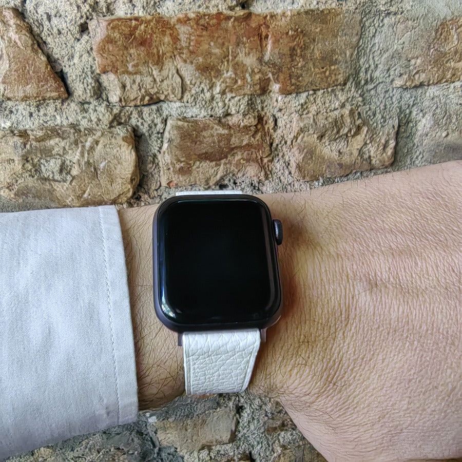 Apple Watch Deri Kordon - Togo Minimal Krem