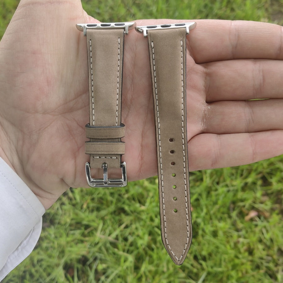 Apple Watch Deri Kordon - Nubuk Gri