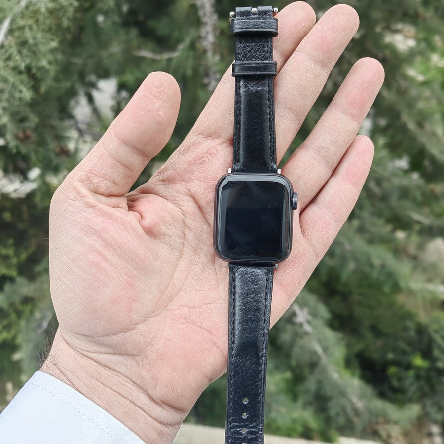 Apple Watch Deri Kordon - Pueblo Siyah