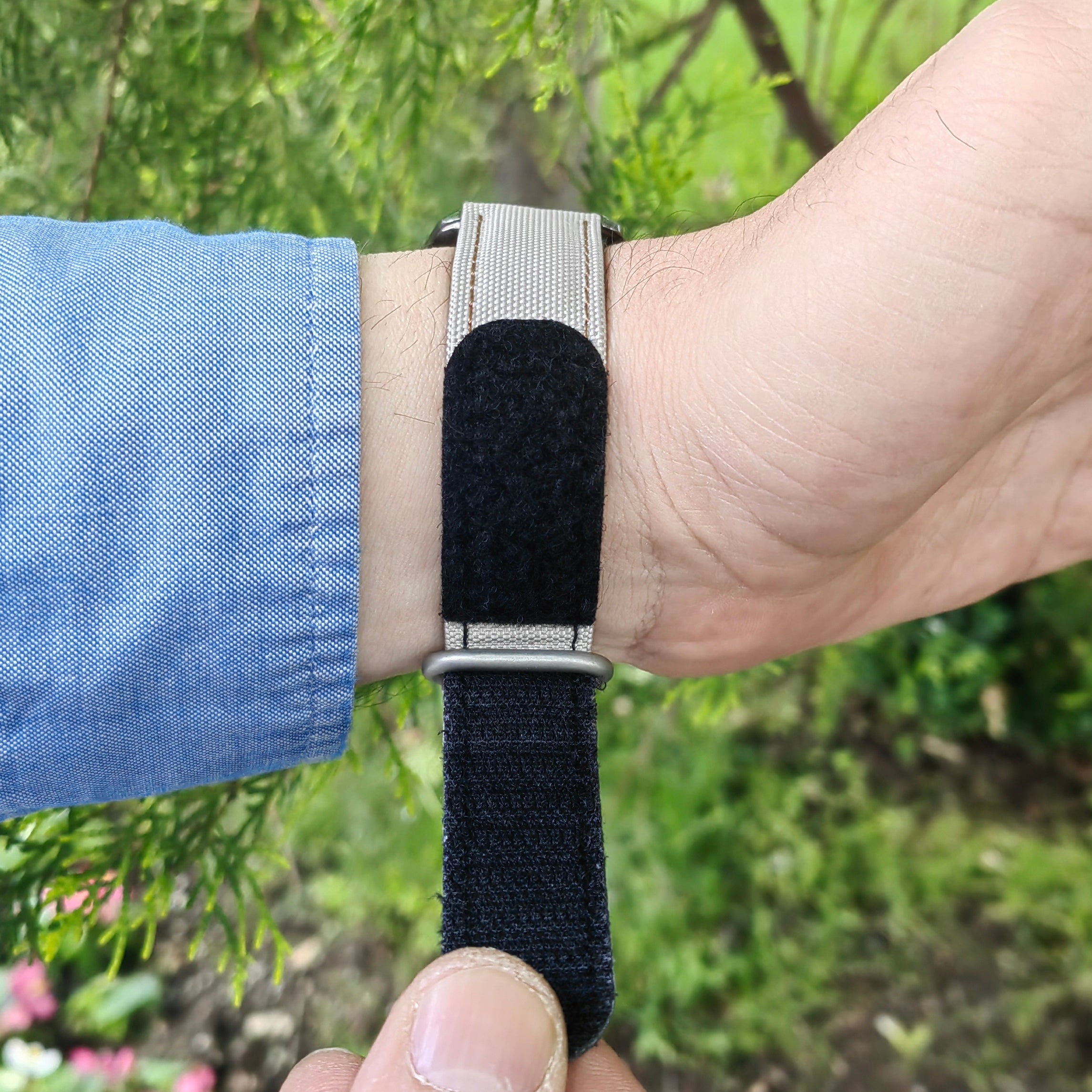 Moonswatch Kordon - Velkro Impertex Bej