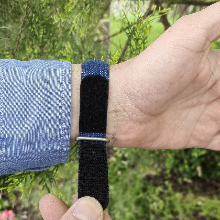 Moonswatch Kordon - Velkro Denim