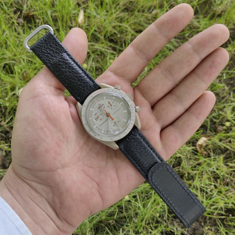 Moonswatch Kordon - Velkro Togo Siyah