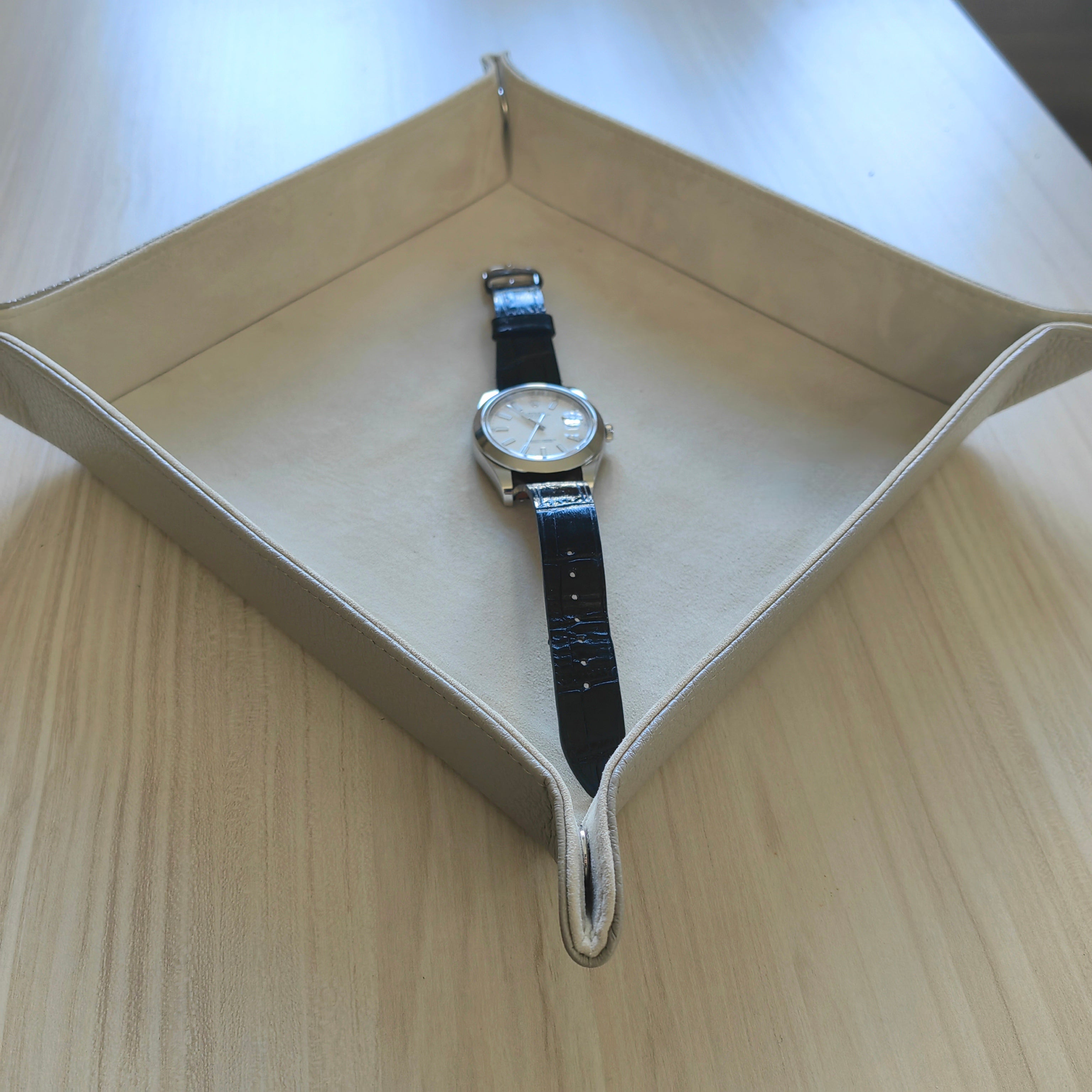 Octavia Gri Vale Gerçek Deri Tepsi