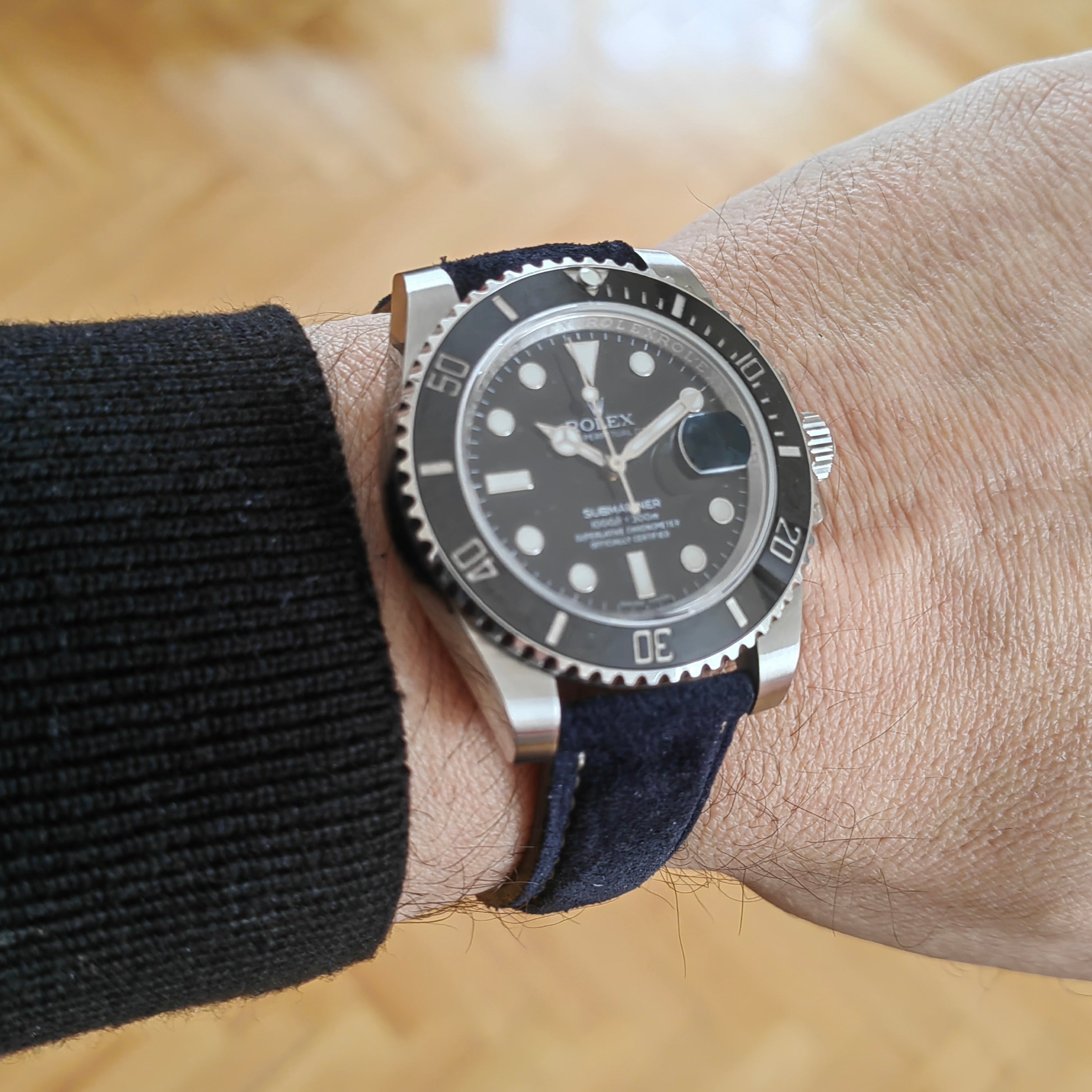 Koyu Lacivert Süet Kordon