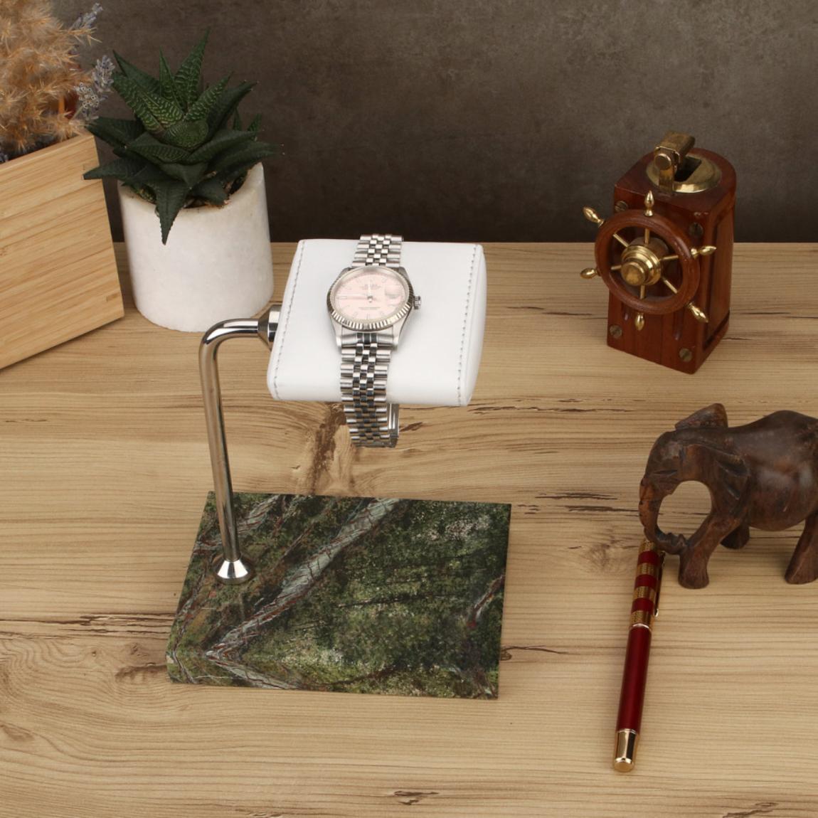 Green Forest Mermer Saat Standı - ONYWATCH