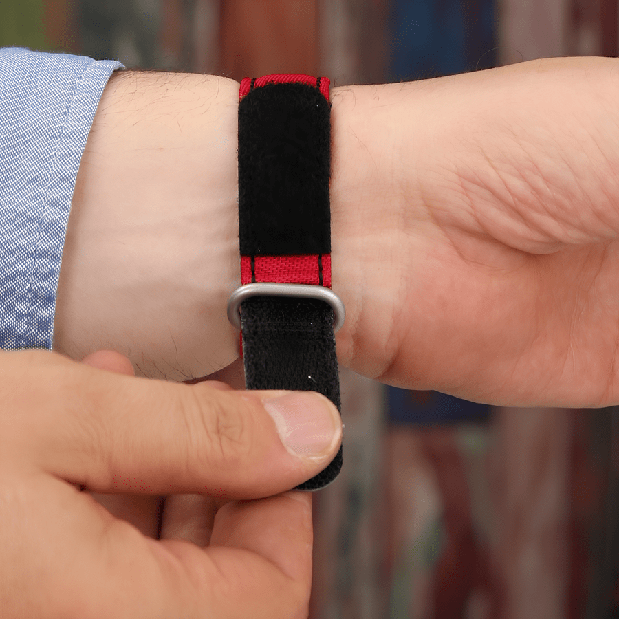 Hibrit Apple Watch Kordon - Kırmızı