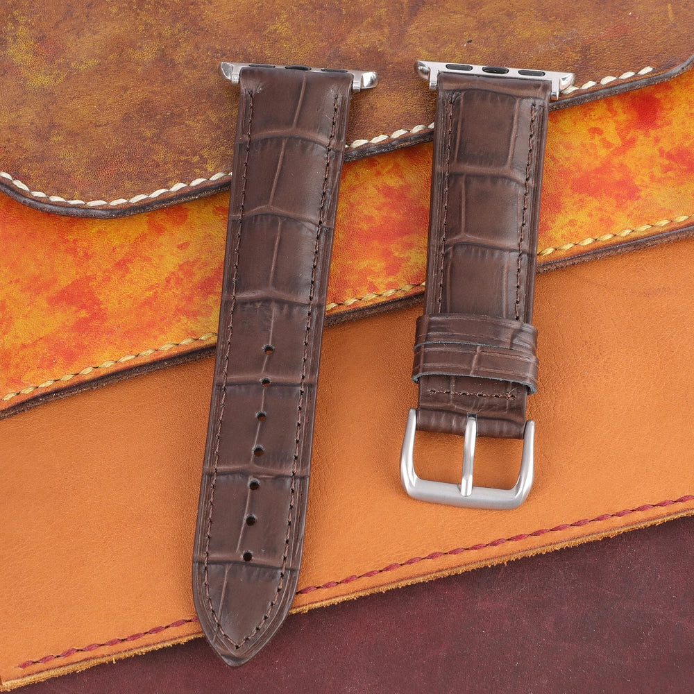 Apple Watch Deri Kordon - Kahve. Kroko - ONYWATCH