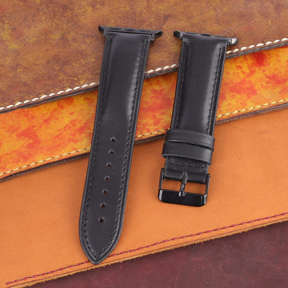 Apple Watch Deri Kordon - Siyah - ONYWATCH