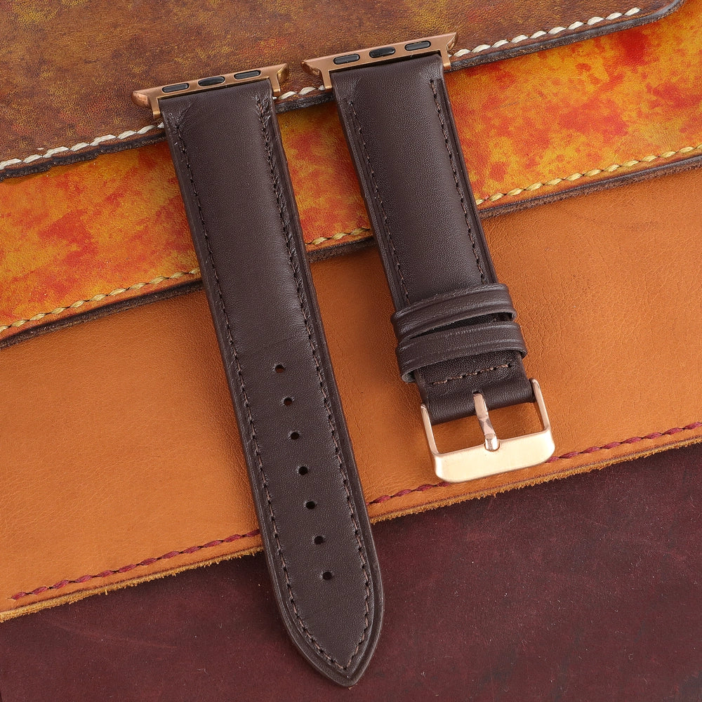 Apple Watch Deri Kordon - Kahve - ONYWATCH
