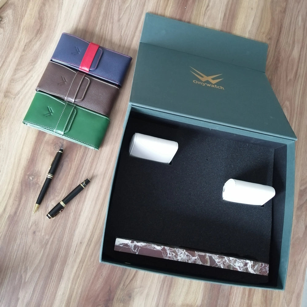 Rosso Çiftli Mermer Saat Standı - ONYWATCH