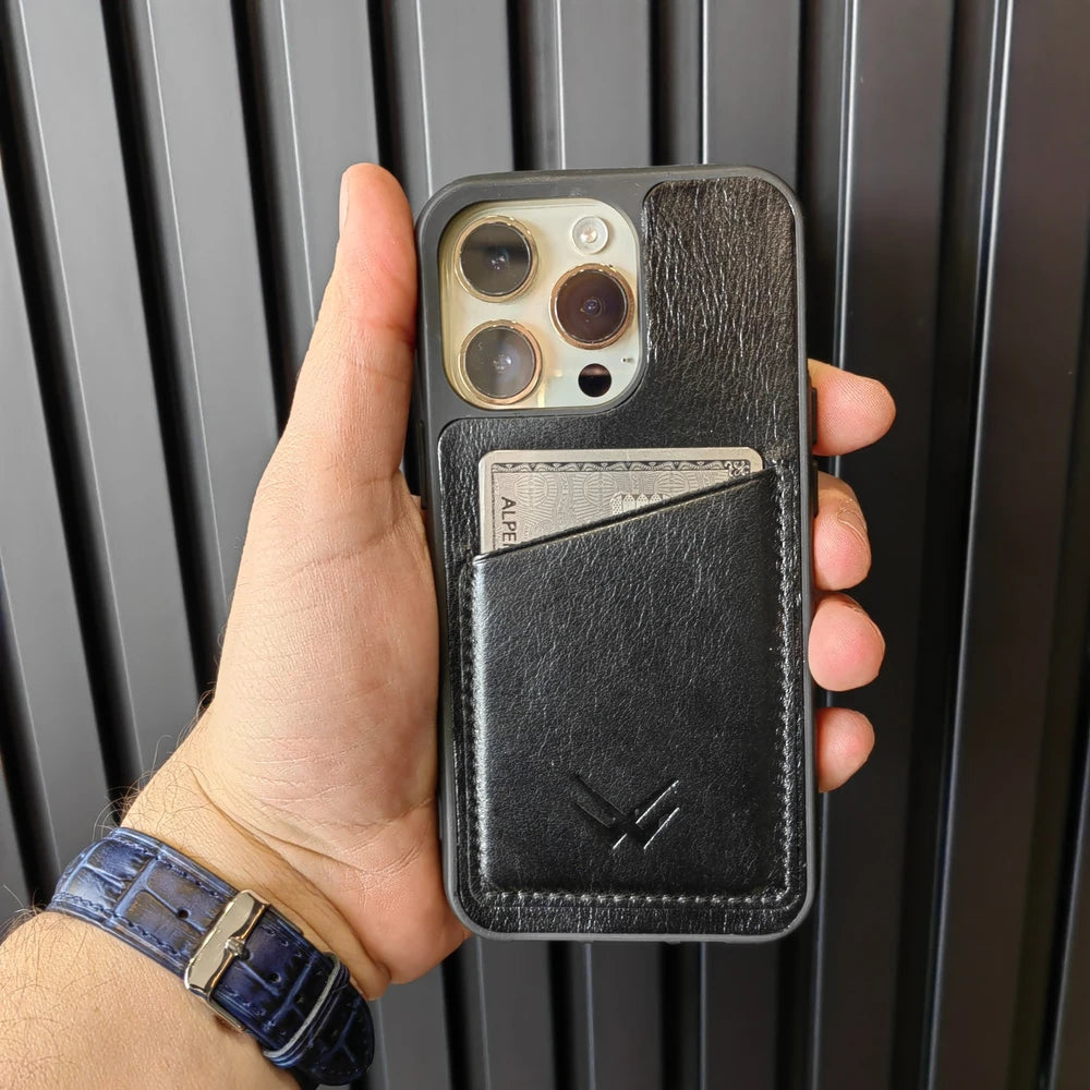 Hurley Siyah Kartlıklı İphone Deri Kılıf - ONYWATCH