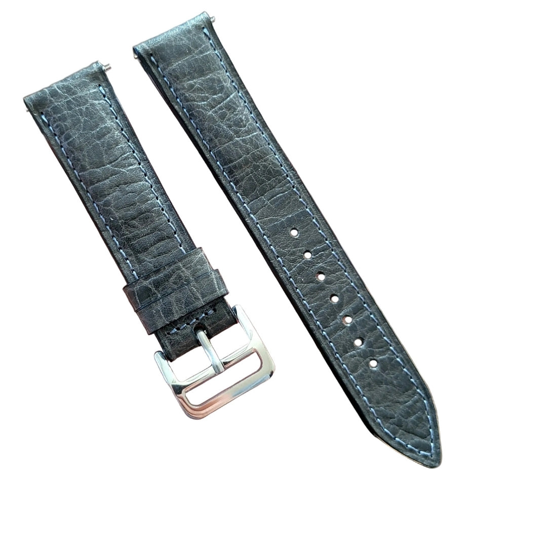 Gerçek deri el yapımı gri renk eskitme deri kordon