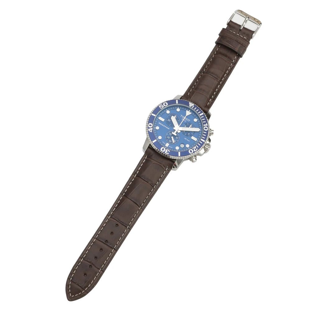 Alaturka Kahverengi Kroko Baskılı Beyaz Dikiş Deri Kordon - ONYWATCH
