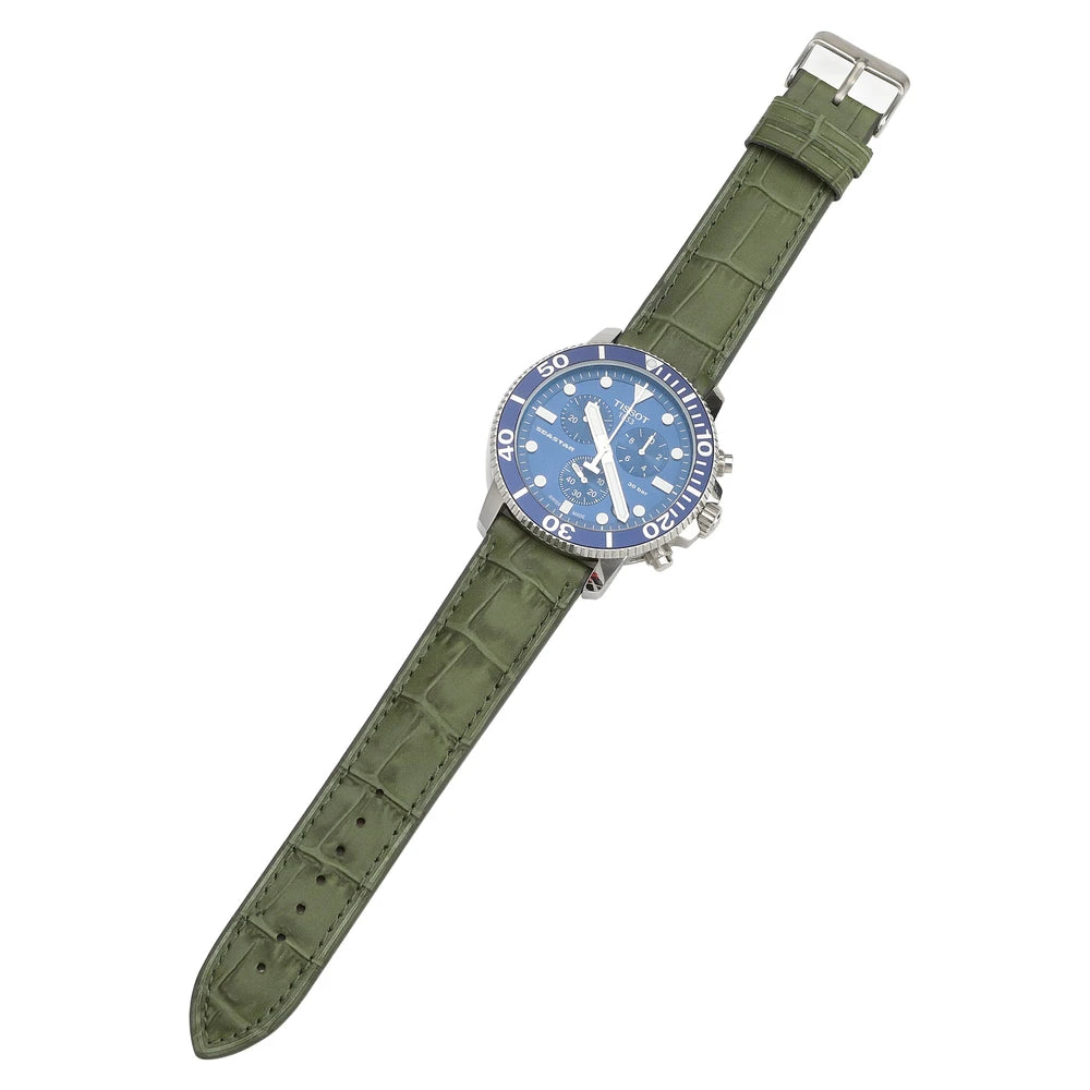 Alaturka Yeşil Kroko Baskılı Deri Kordon - ONYWATCH
