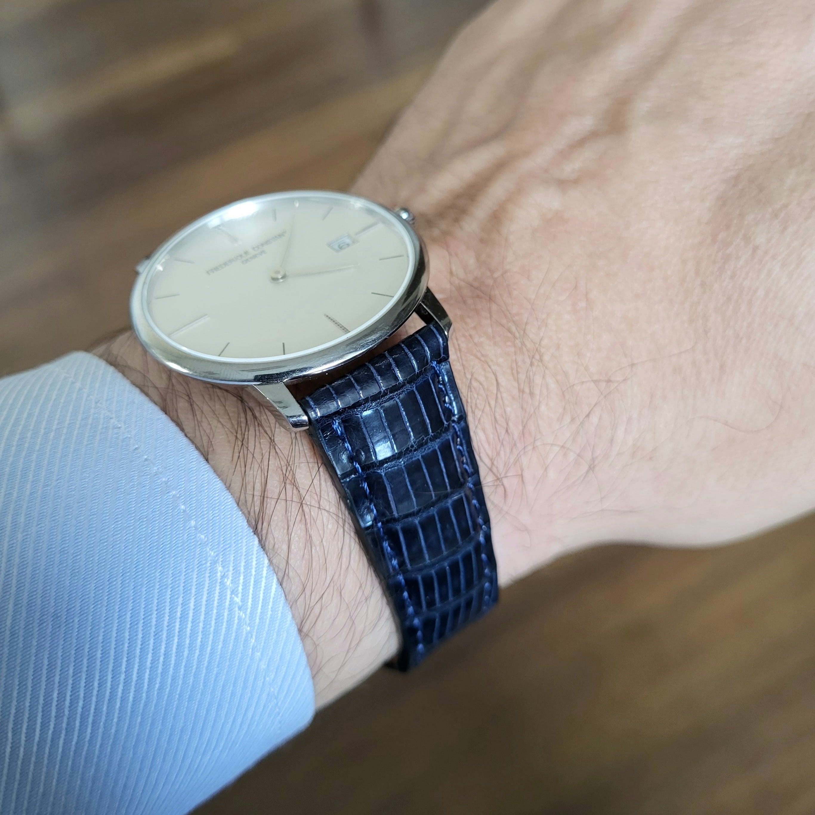 Gerçek egzotik deri erkek saat kordonu