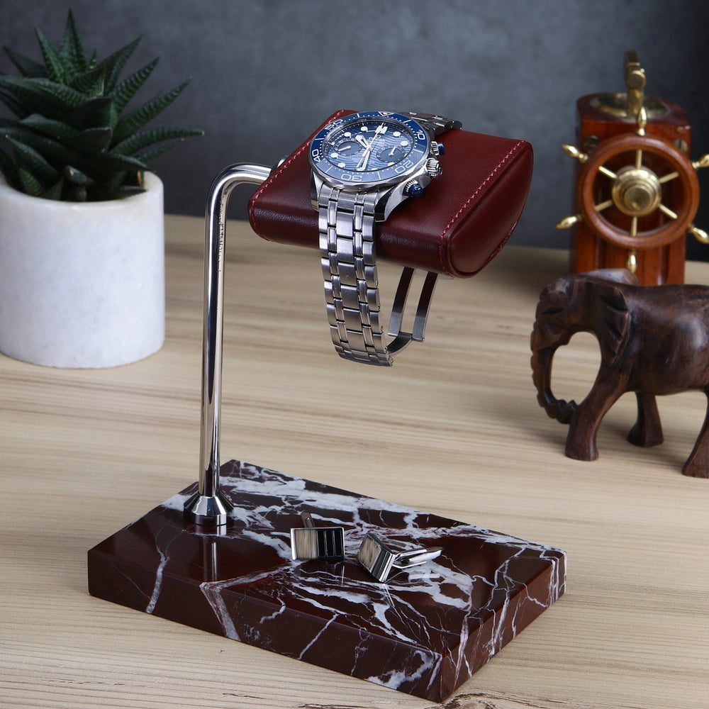 Rosso Mermer Saat Standı - ONYWATCH