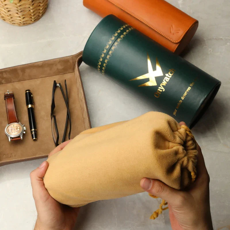 Nata K. Gerçek Devekuşu Derisi Çoklu Saat Kutusu - ONYWATCH