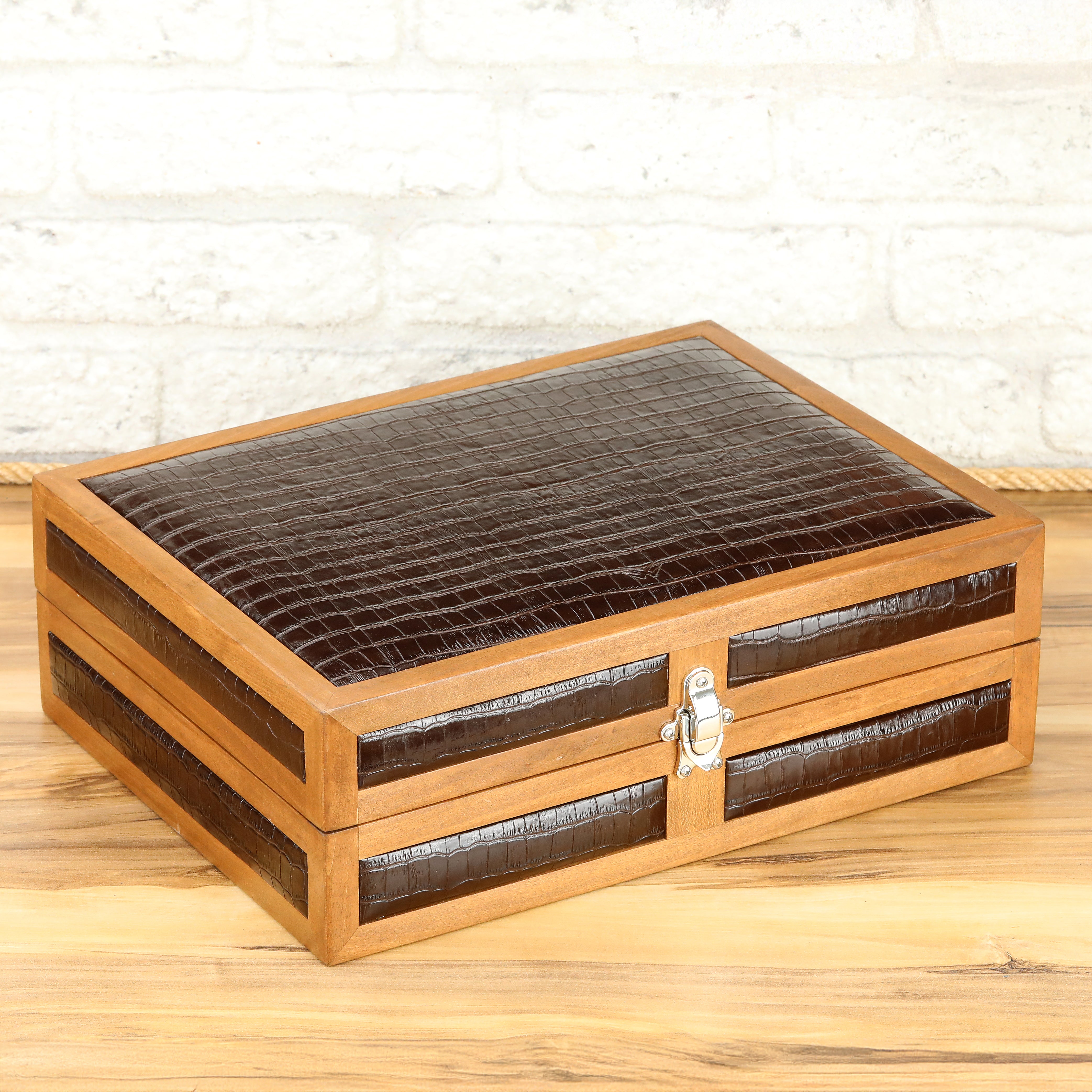 Heritage 15 Ahşap Saat Kutusu / Kahverengi