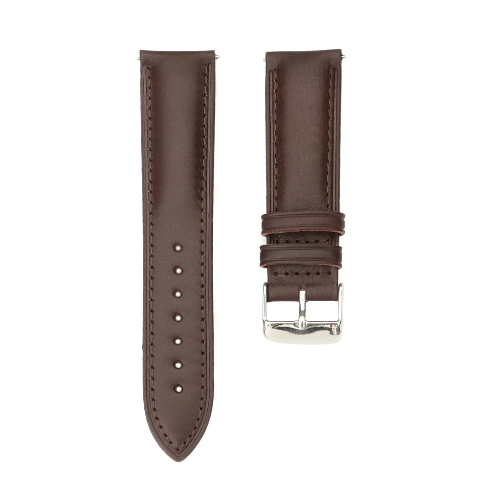 El yapımı kahve renkli akıllı pimli saat kayışı
