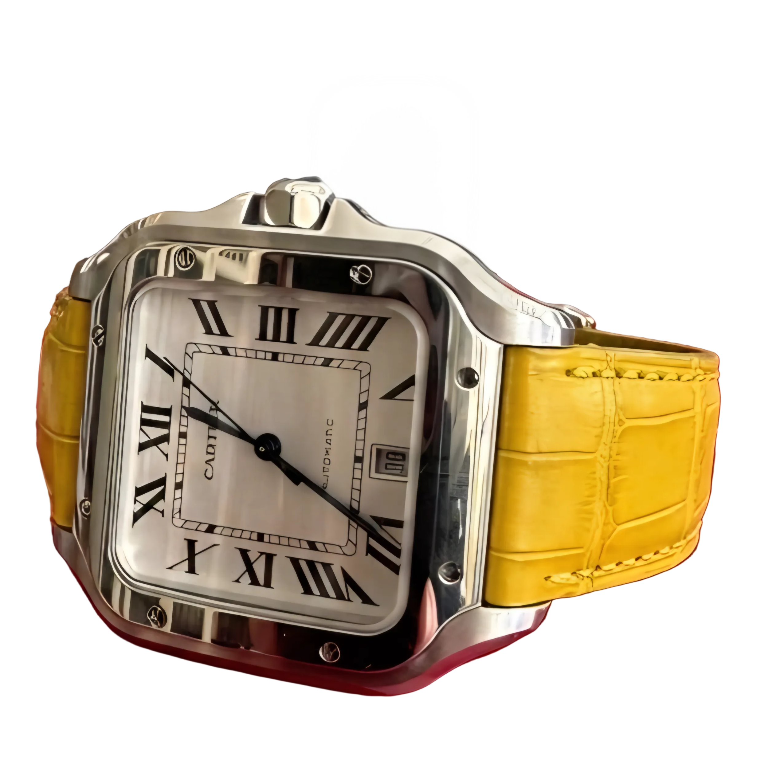 Gerçek kroko deri el yapımı cartier uyumlu deri kordon