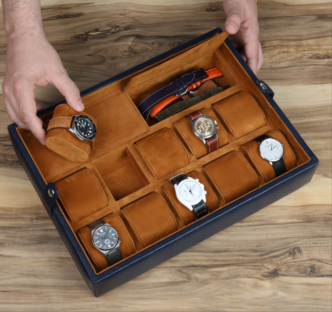 dışı dana derisi çoklu saat kutusu