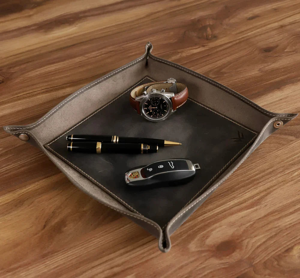 Gerçek deri masaüstü organizer