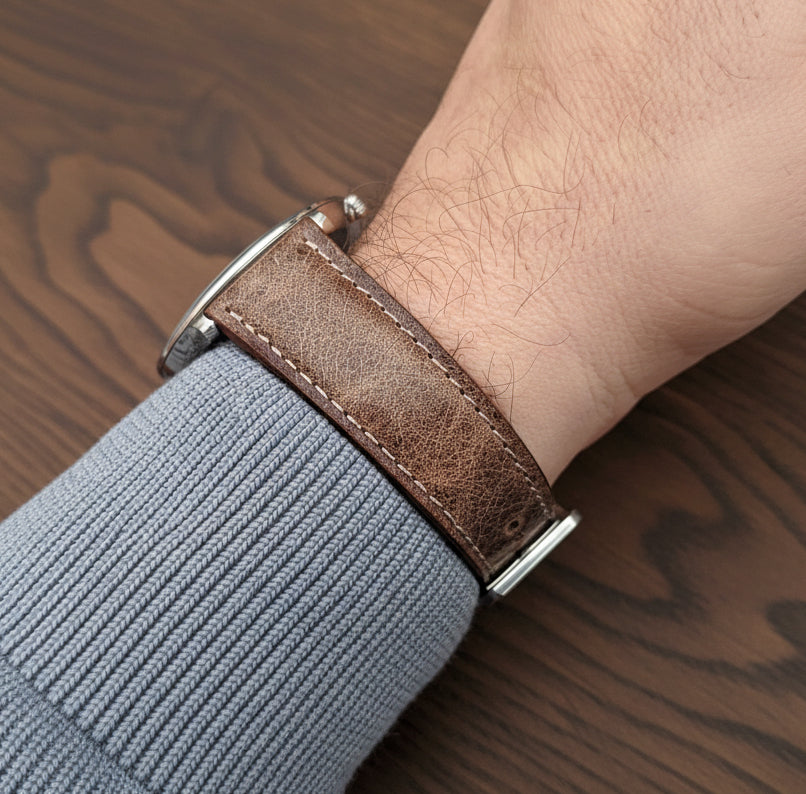 Eskitme Deri Kordon Kahve