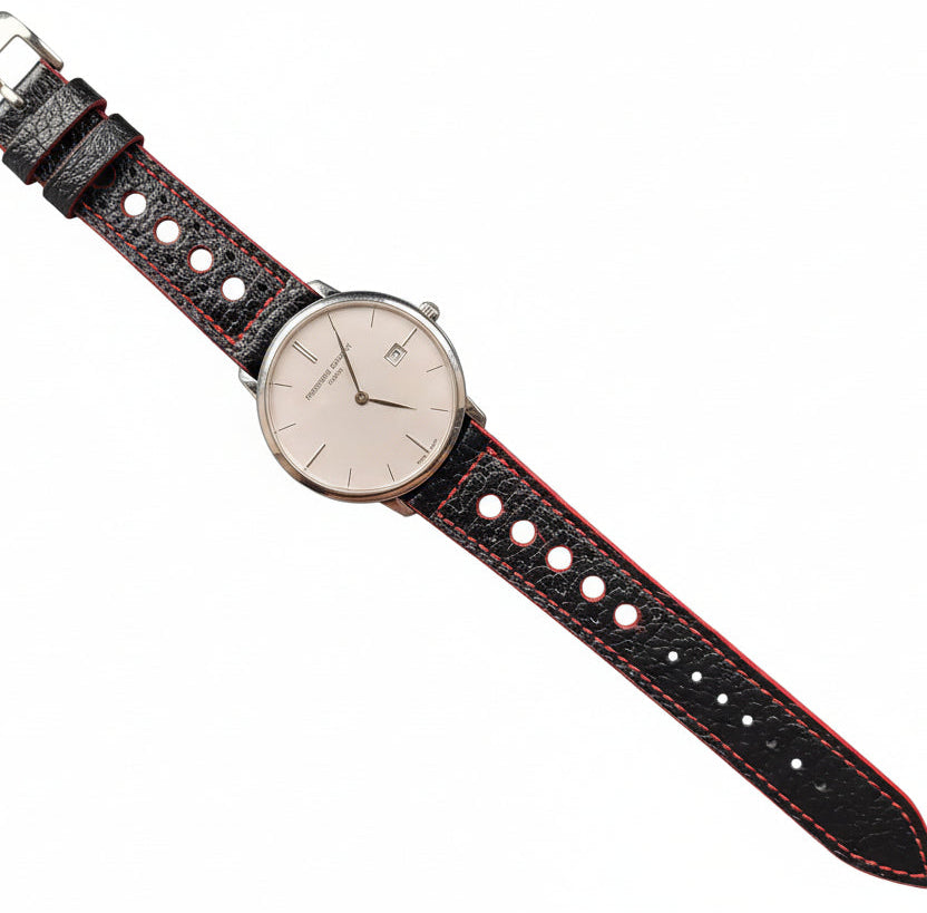 Rally Togo Siyah Kırmızı Deri Kordon