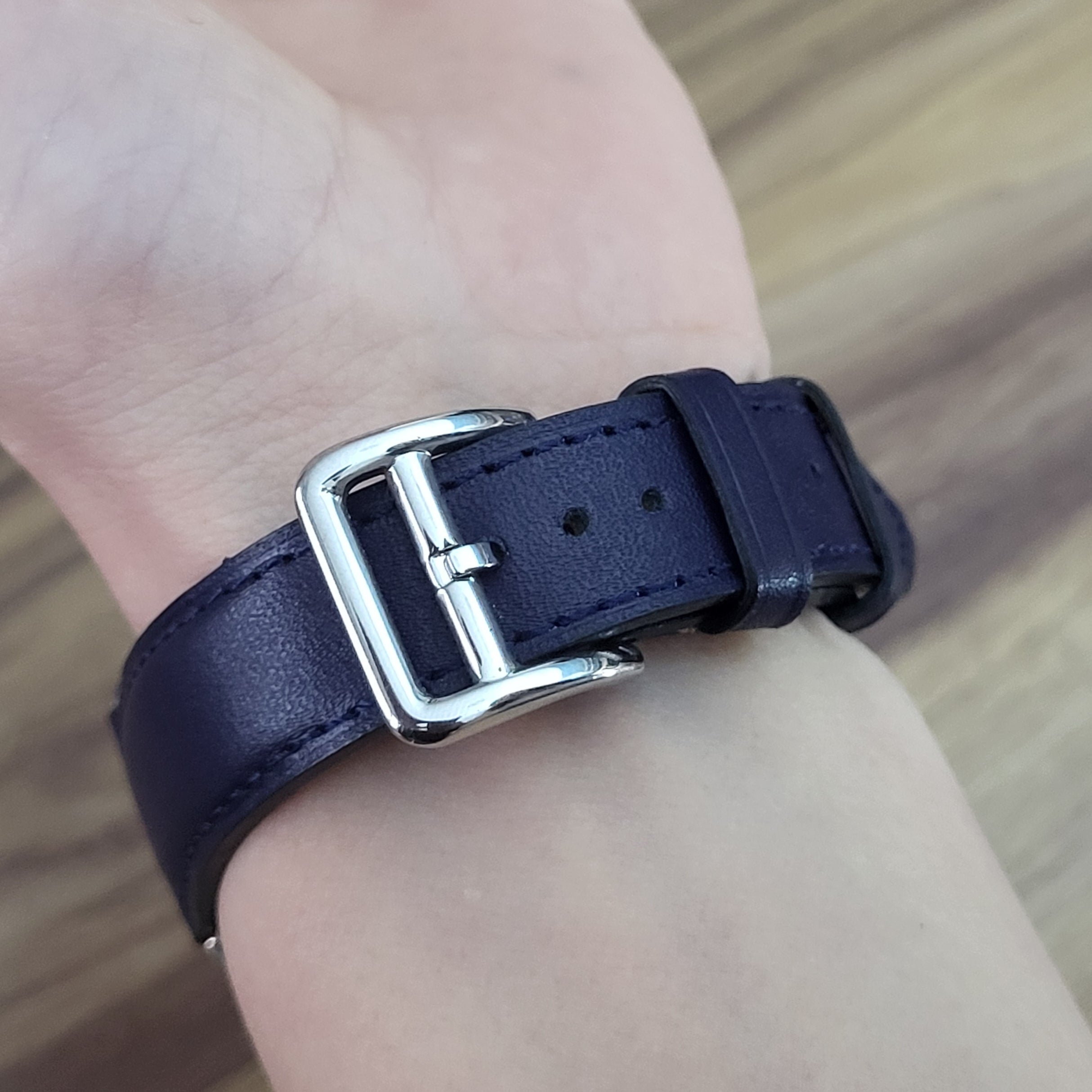 Mat Lacivert Deri Kordon