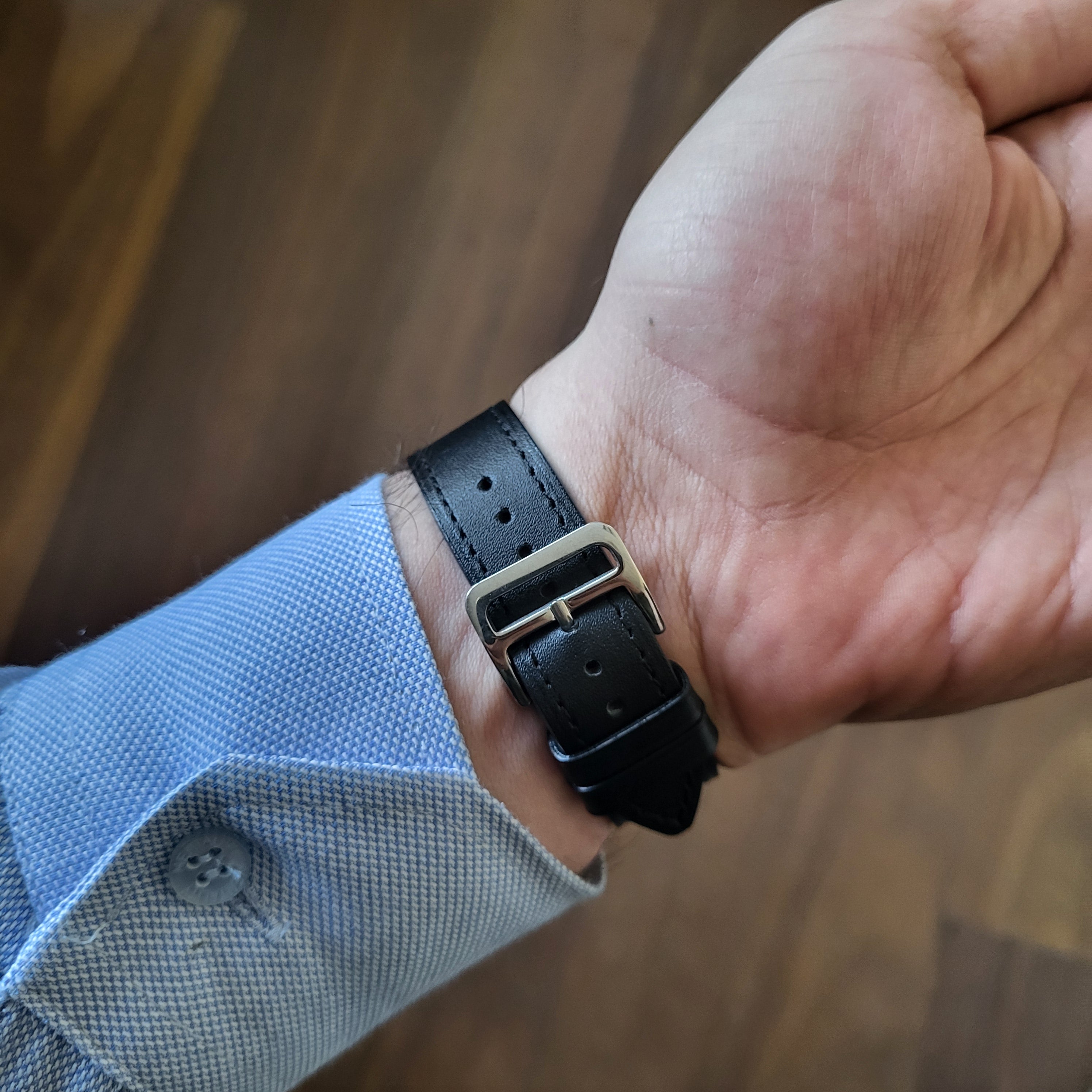 Napa Mat Siyah Deri Kordon