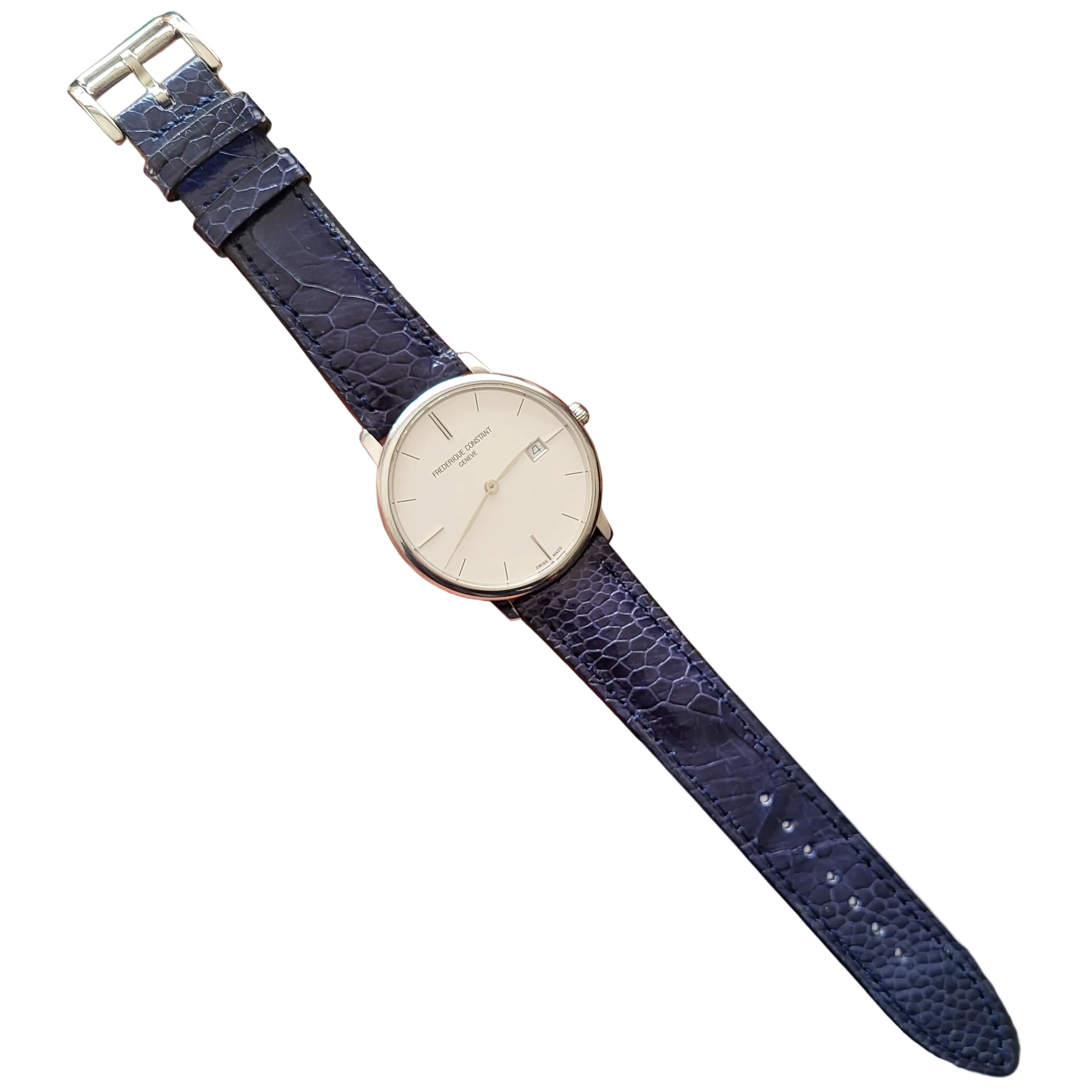 T-Rex Lacivert Devekuşu Derisi Kordon