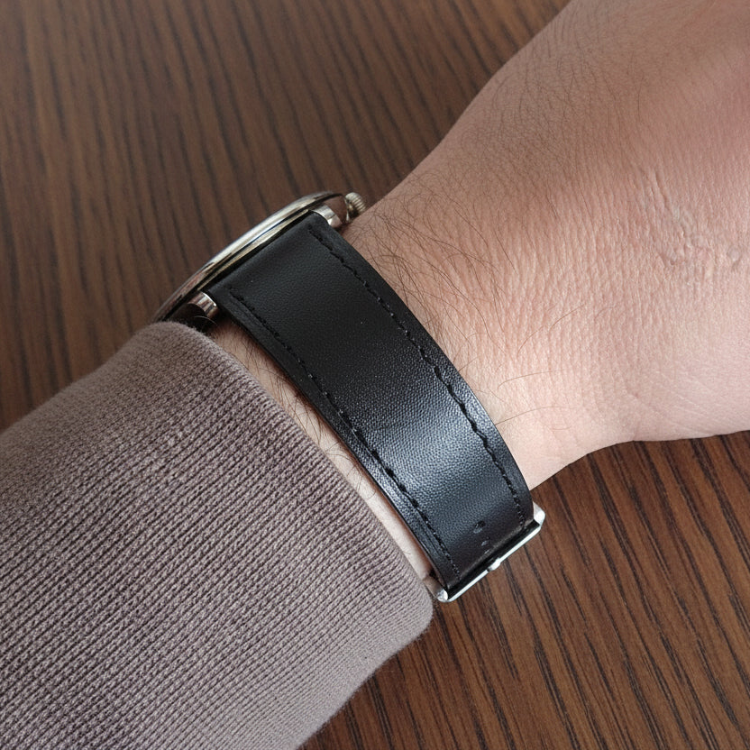 Napa Mat Siyah Deri Kordon