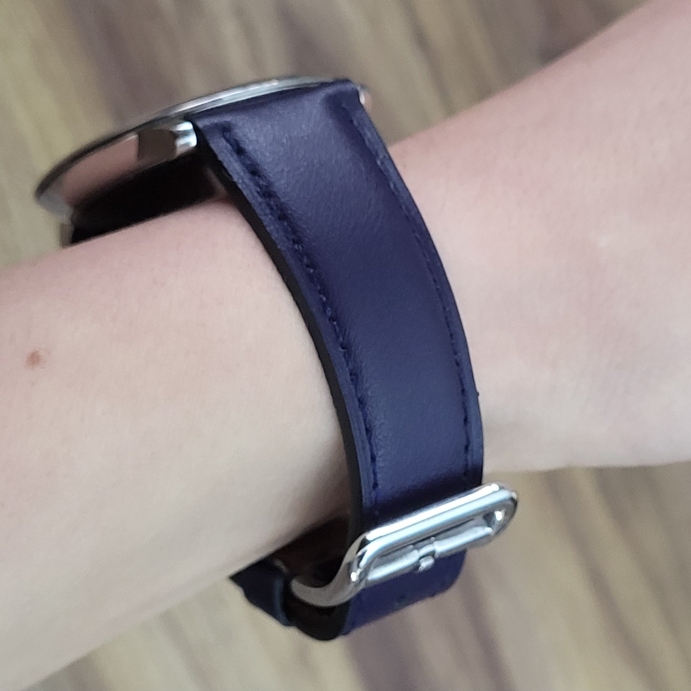 Mat Lacivert Deri Kordon