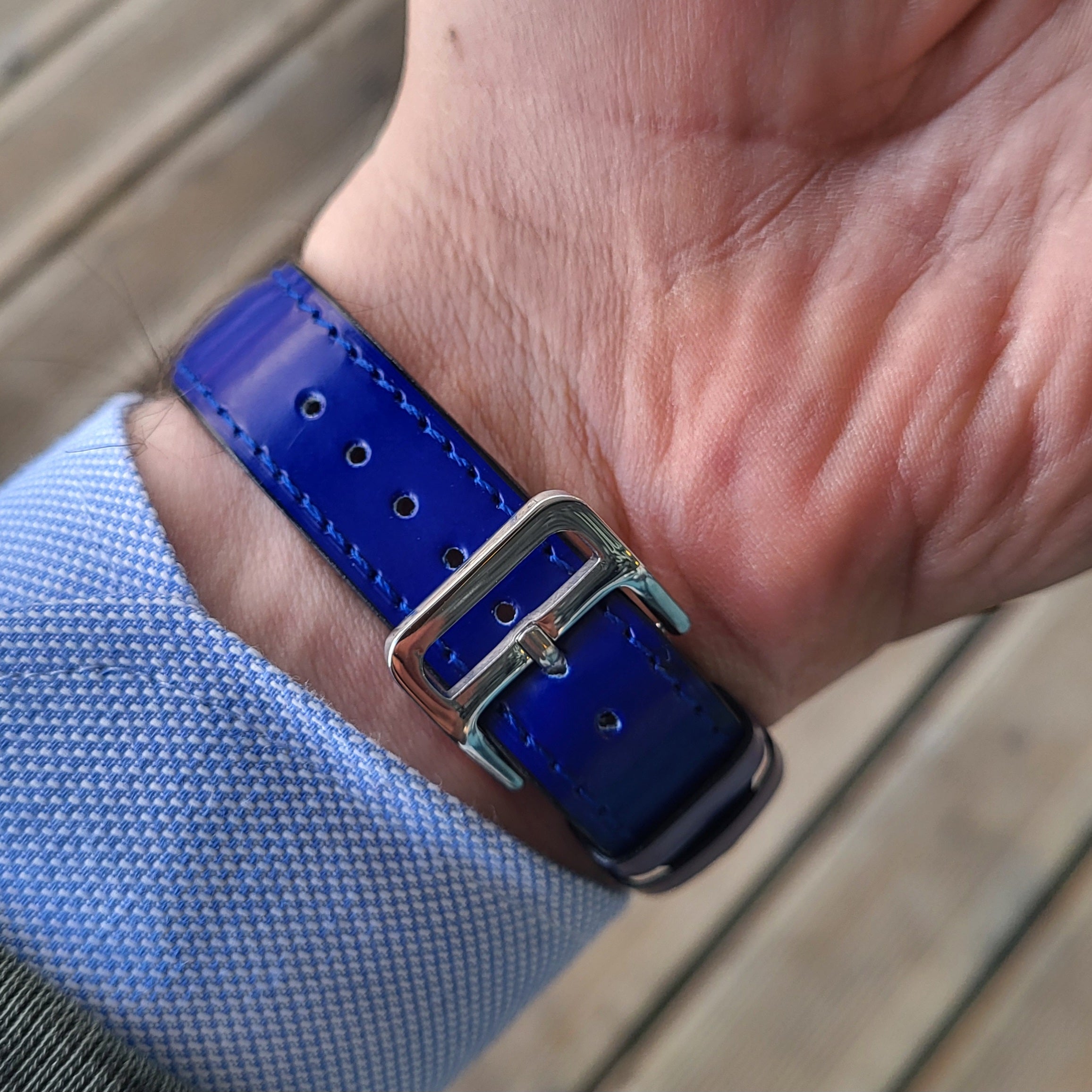 Napa Lacivert Deri Kordon