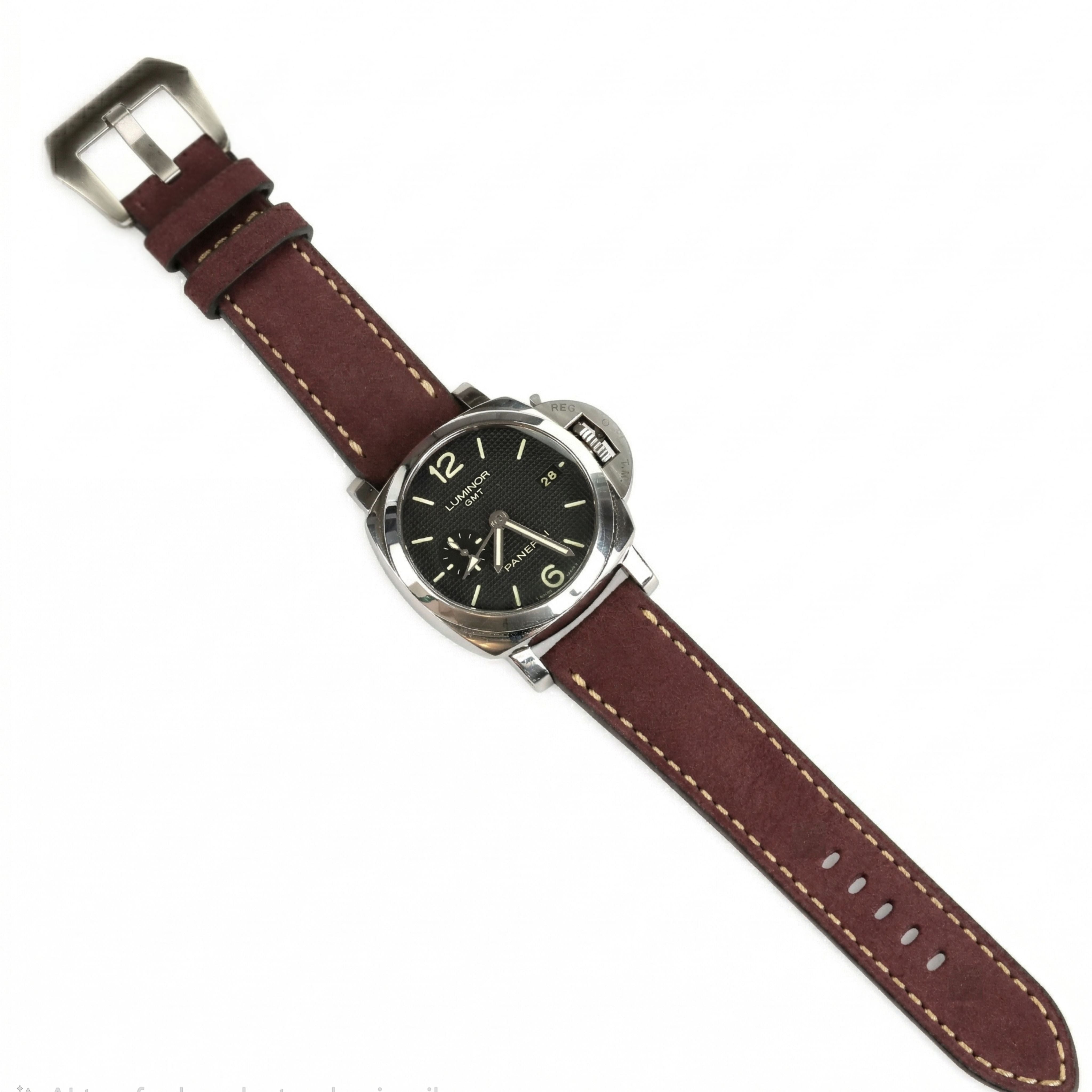 Florentine Series Deri Kordon Nubuk Bordo