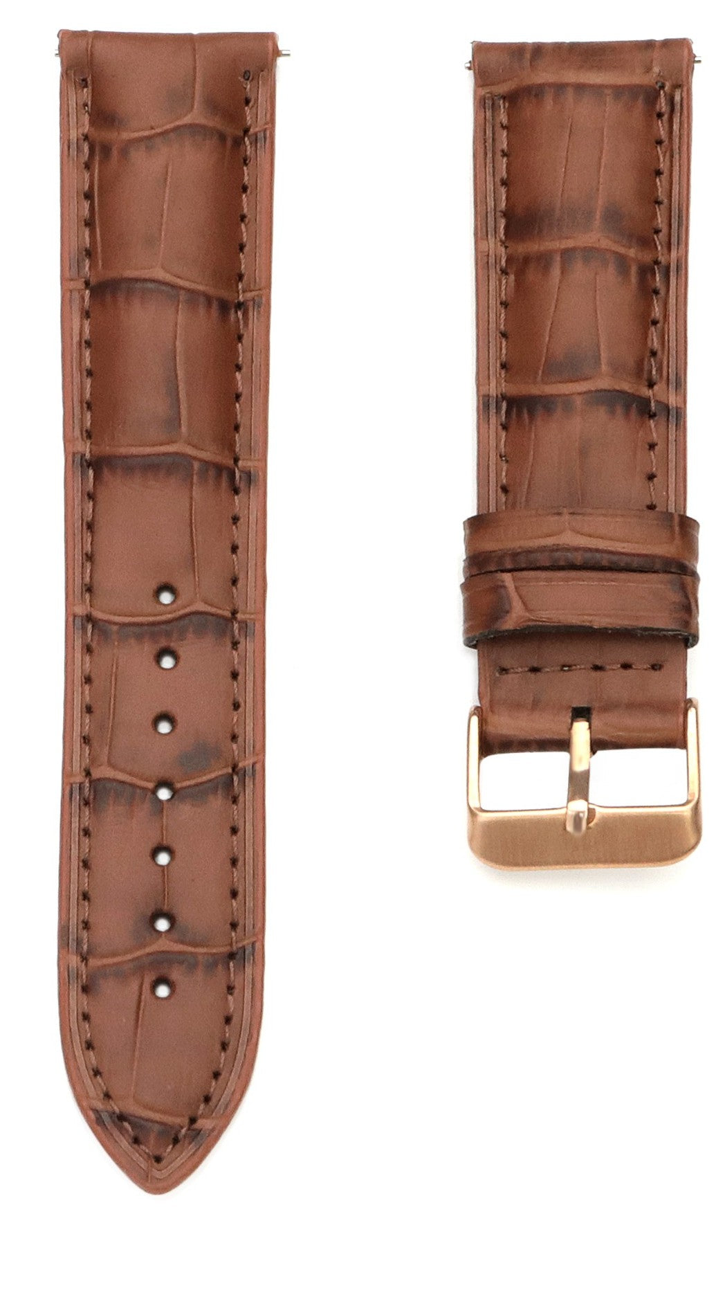 Gold Tokalı Alaturka Taba Kroko Deri Kordon