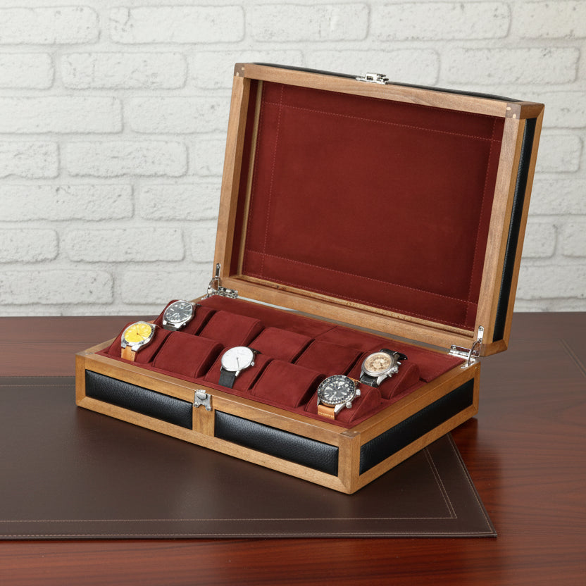 Heritage 15 Ahşap Saat Kutusu / Siyah