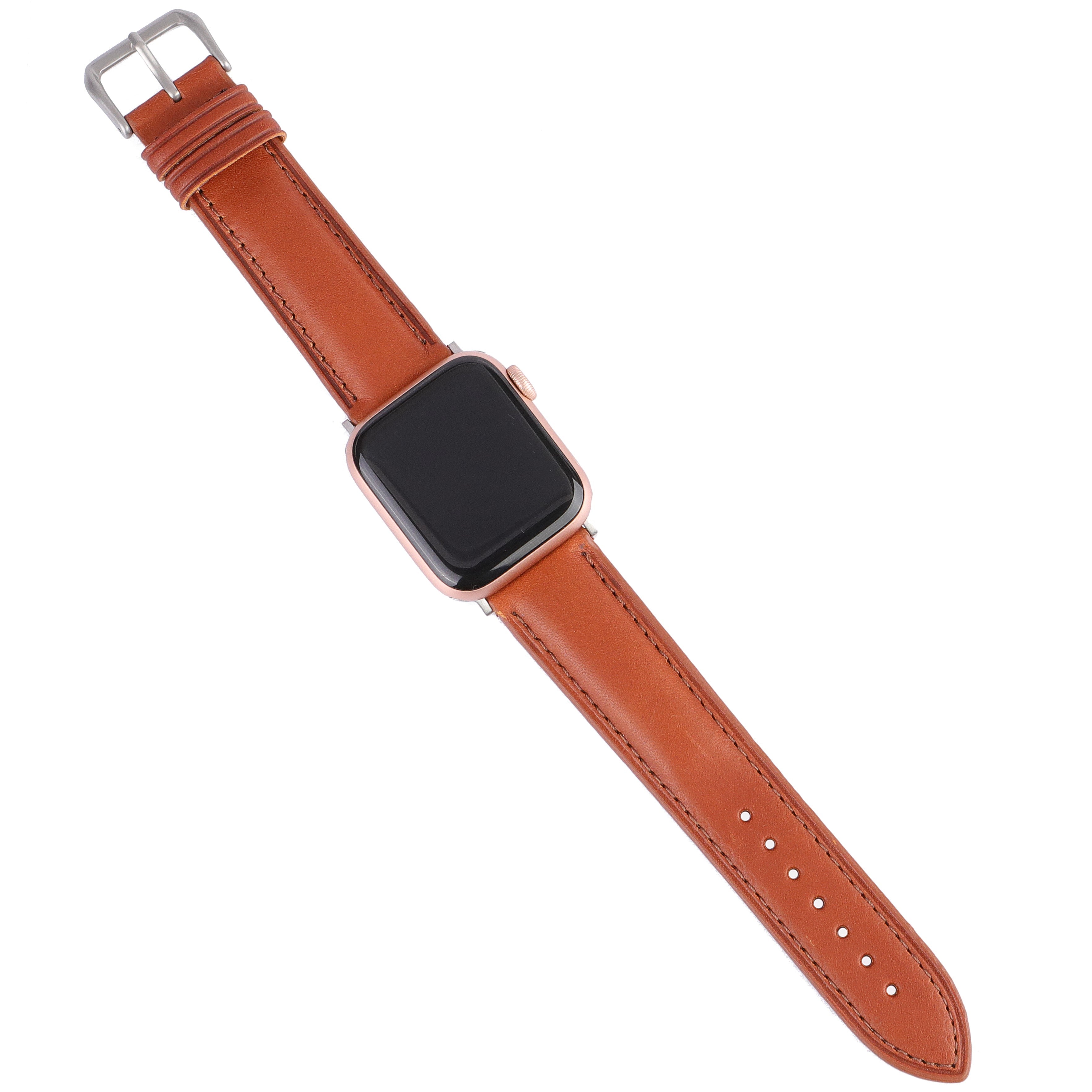 Devekuşu Derisi Apple Watch Deri Kordon - Taba