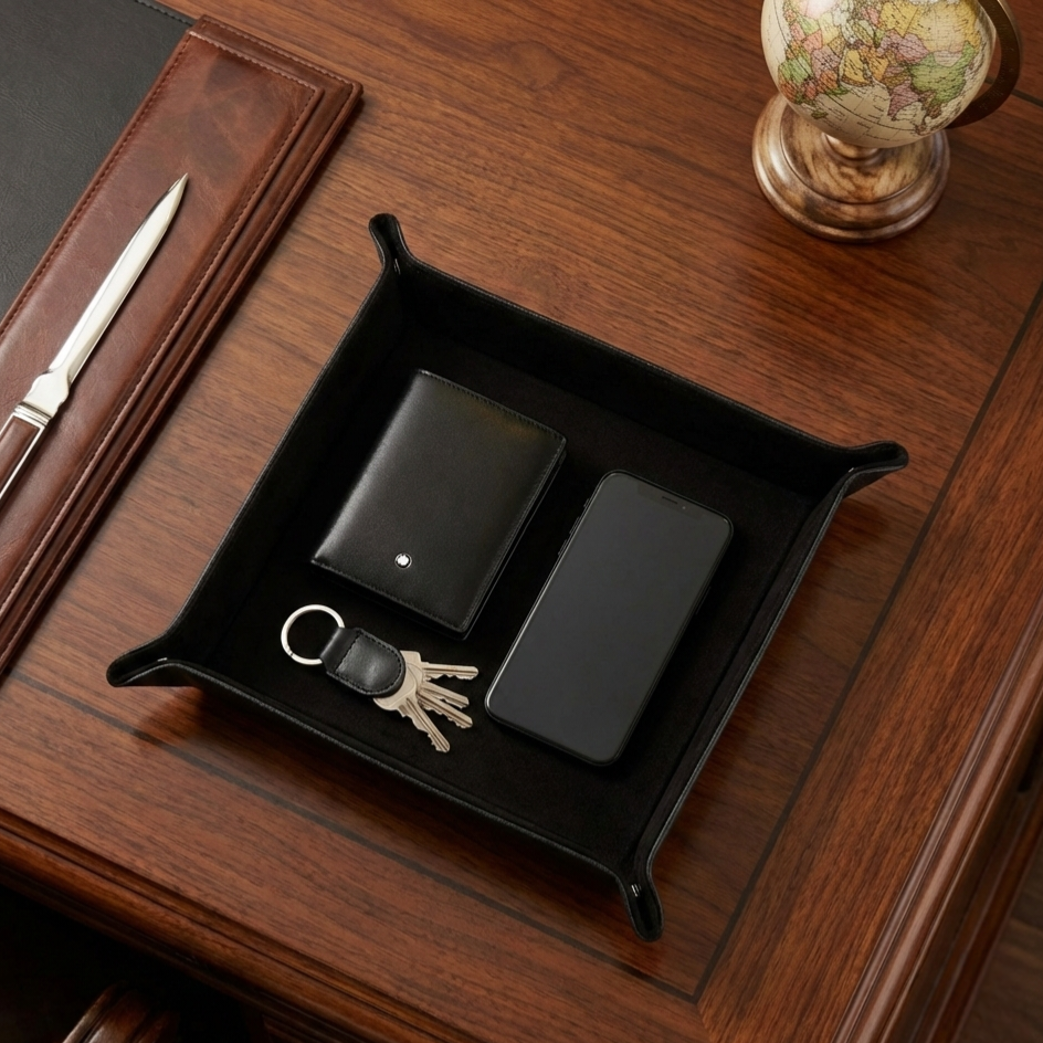 Octavia Siyah Vale Gerçek Deri Tepsi