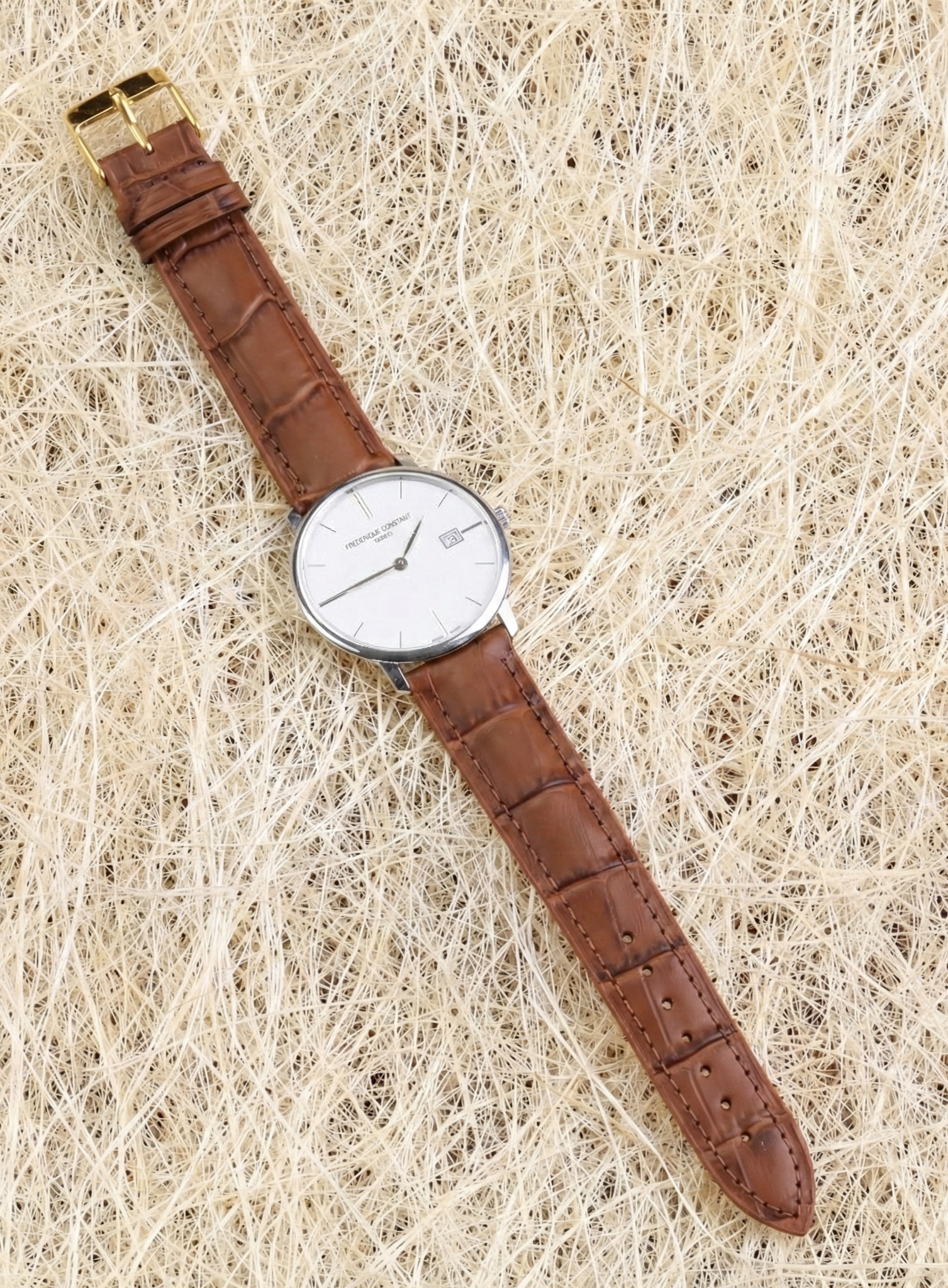 Gold Tokalı Alaturka Taba Kroko Deri Kordon