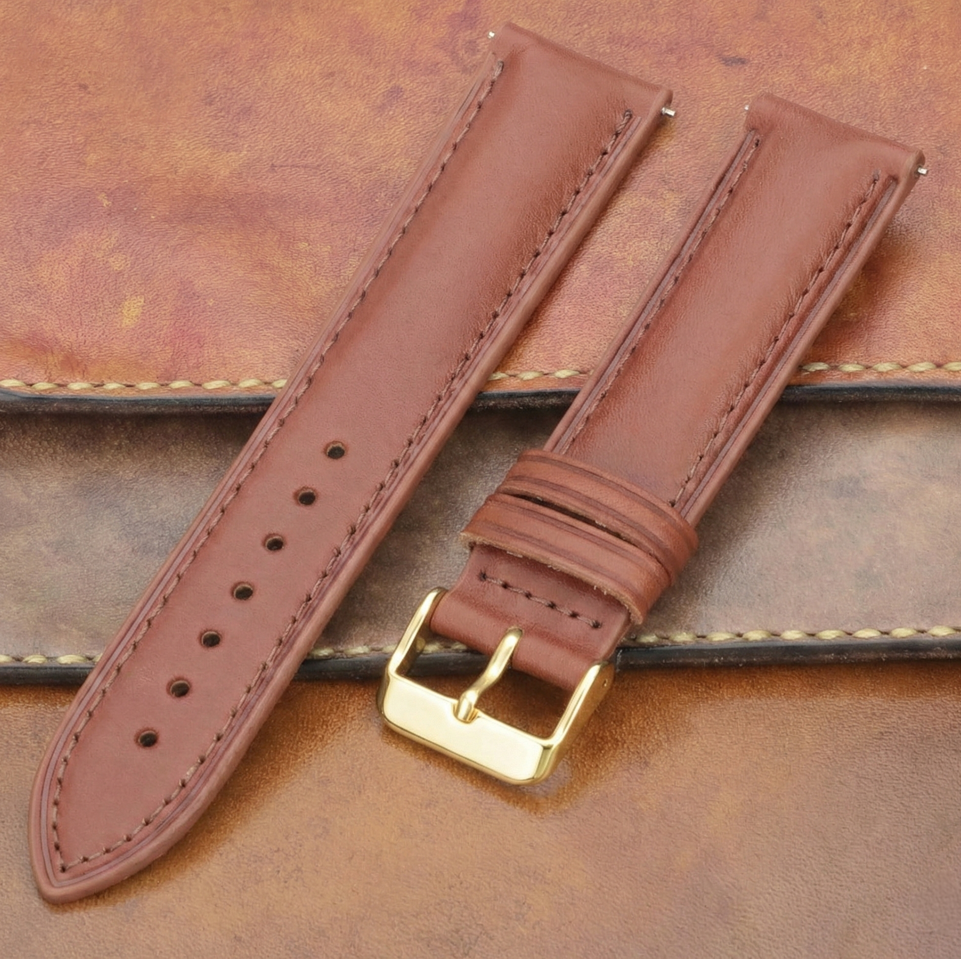 Gold Tokalı Alaturka Taba Deri Kordon