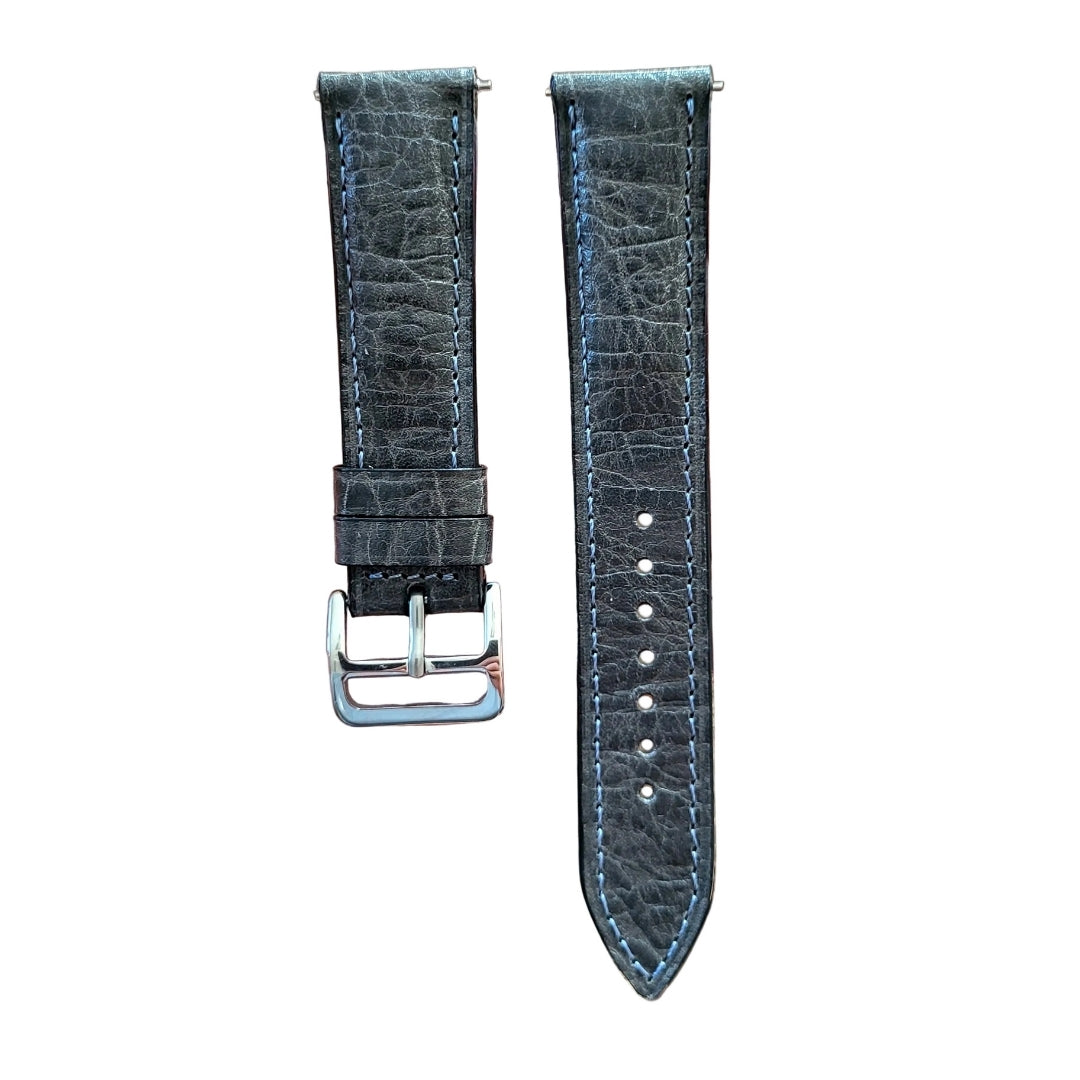 Gerçek deri el yapımı 18 mm saat kordonu
