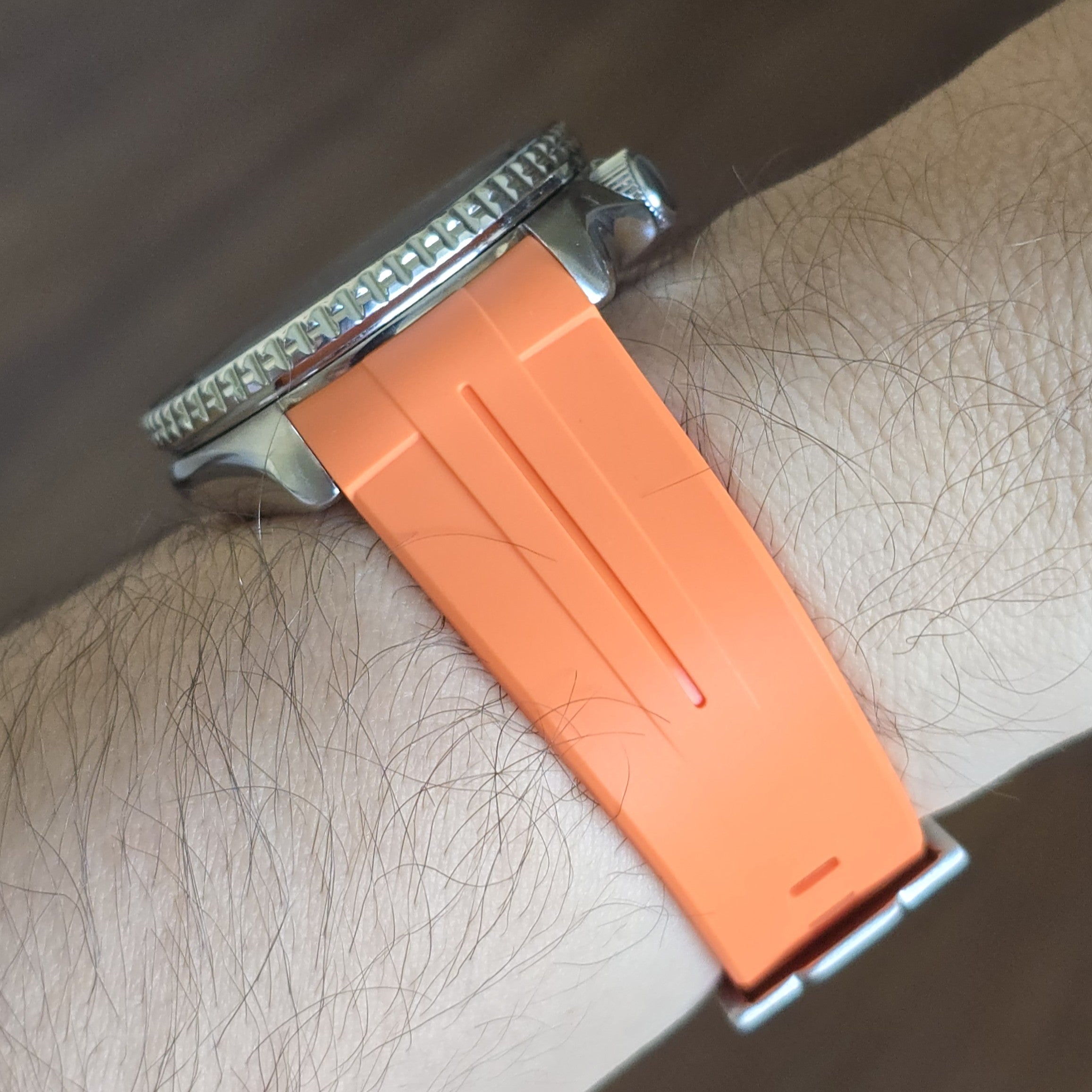 Seiko Turuncu FKM Entegre Kauçuk Kordon