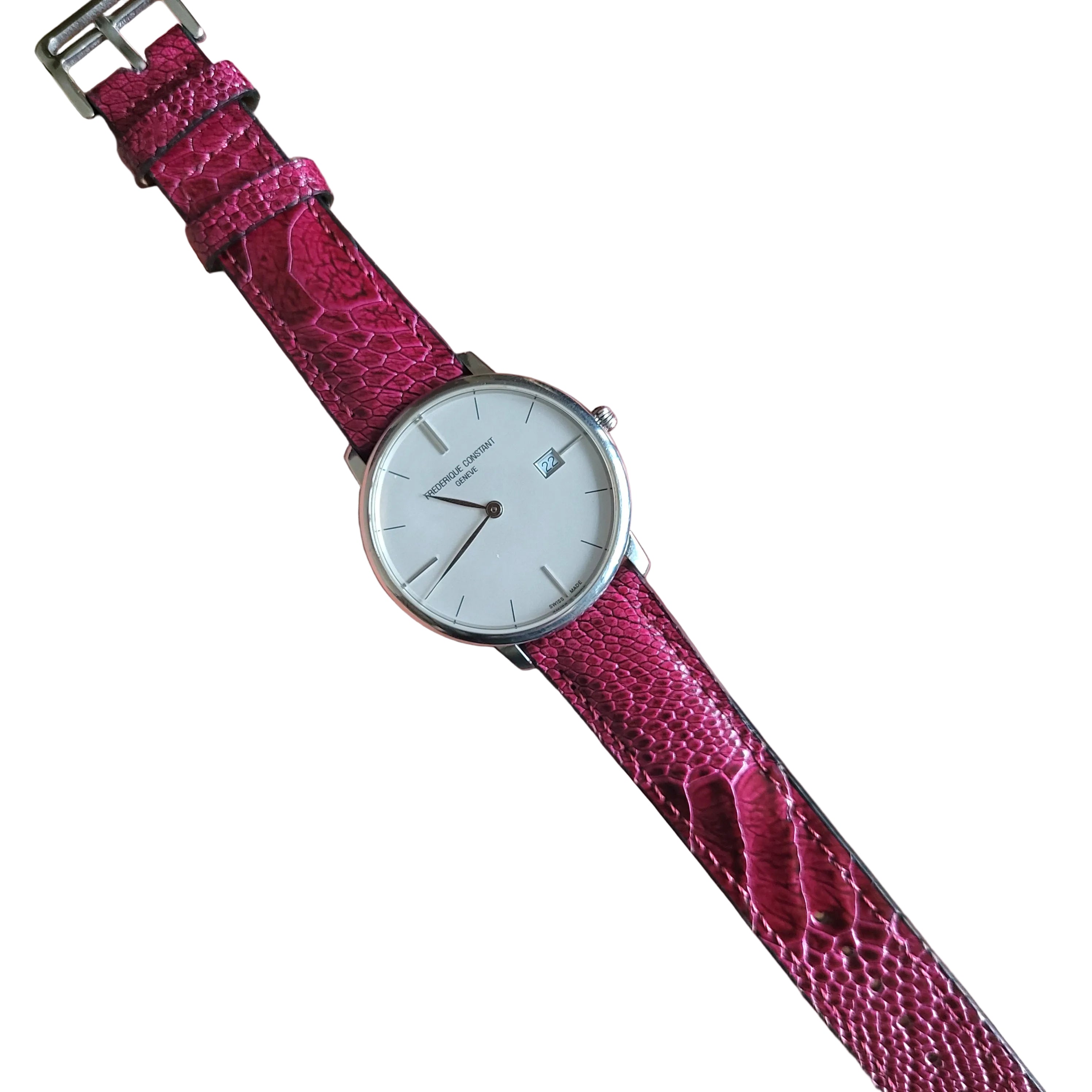 T-Rex Vişne Devekuşu Derisi Kordon