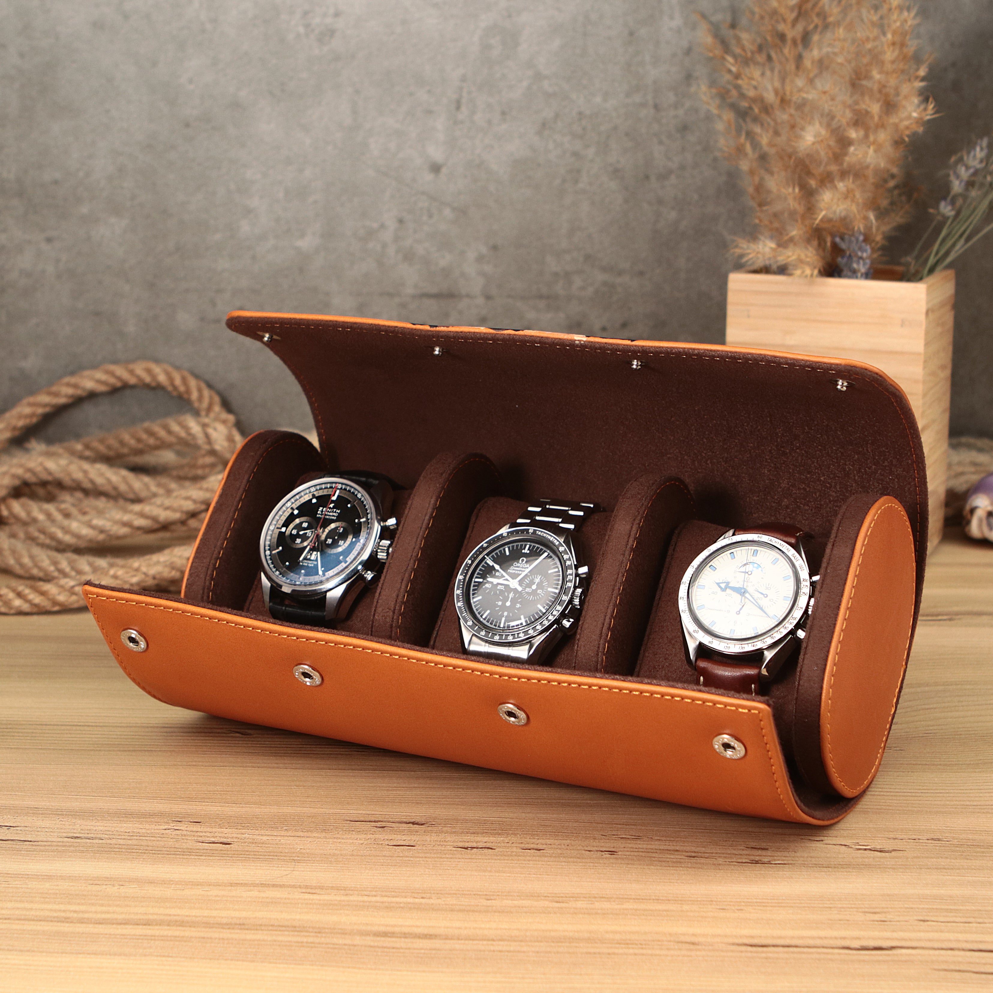 İsteğe Göre Özel Boyama Deri Saat Kutusu