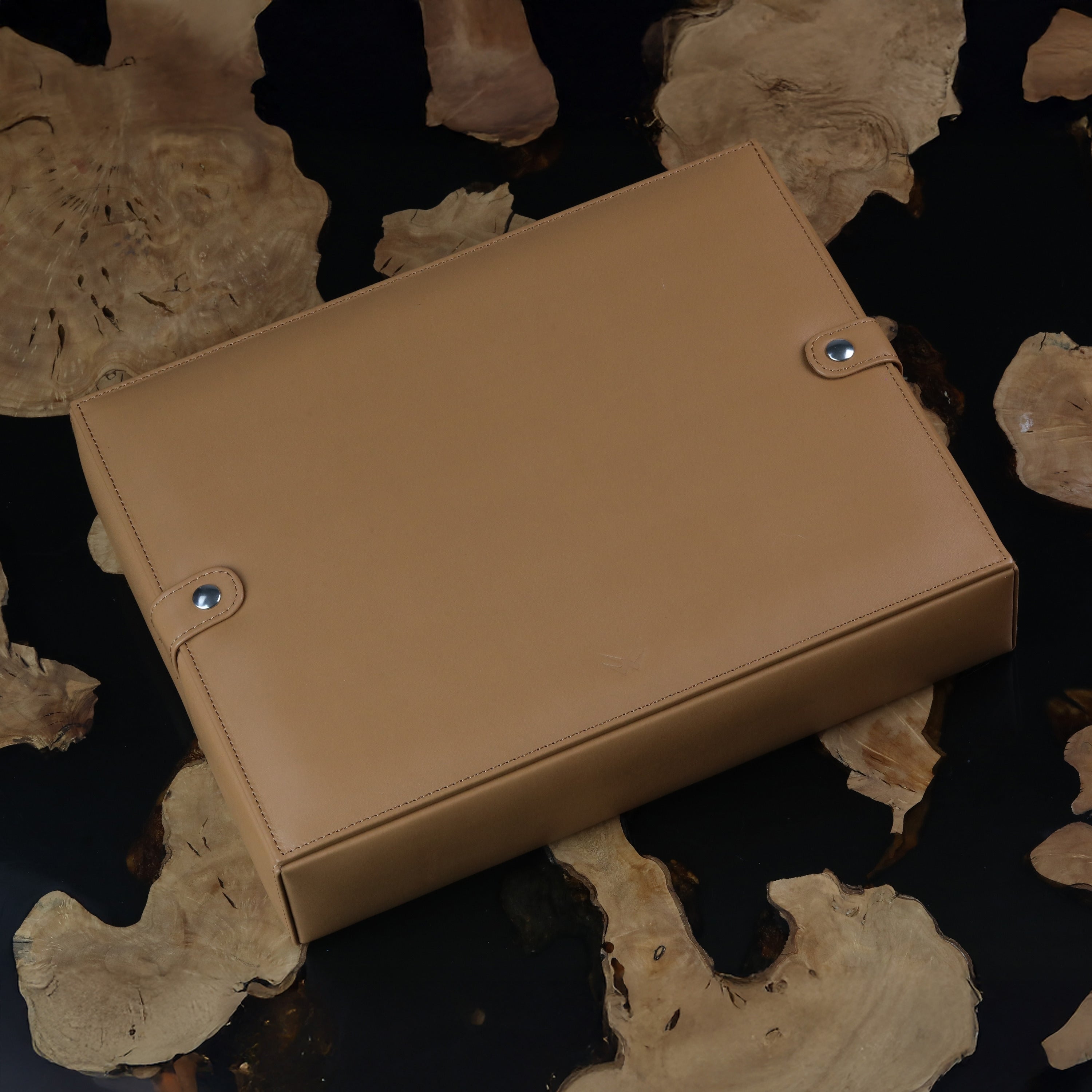 Taupe Deri Saat Kutusu 15'li