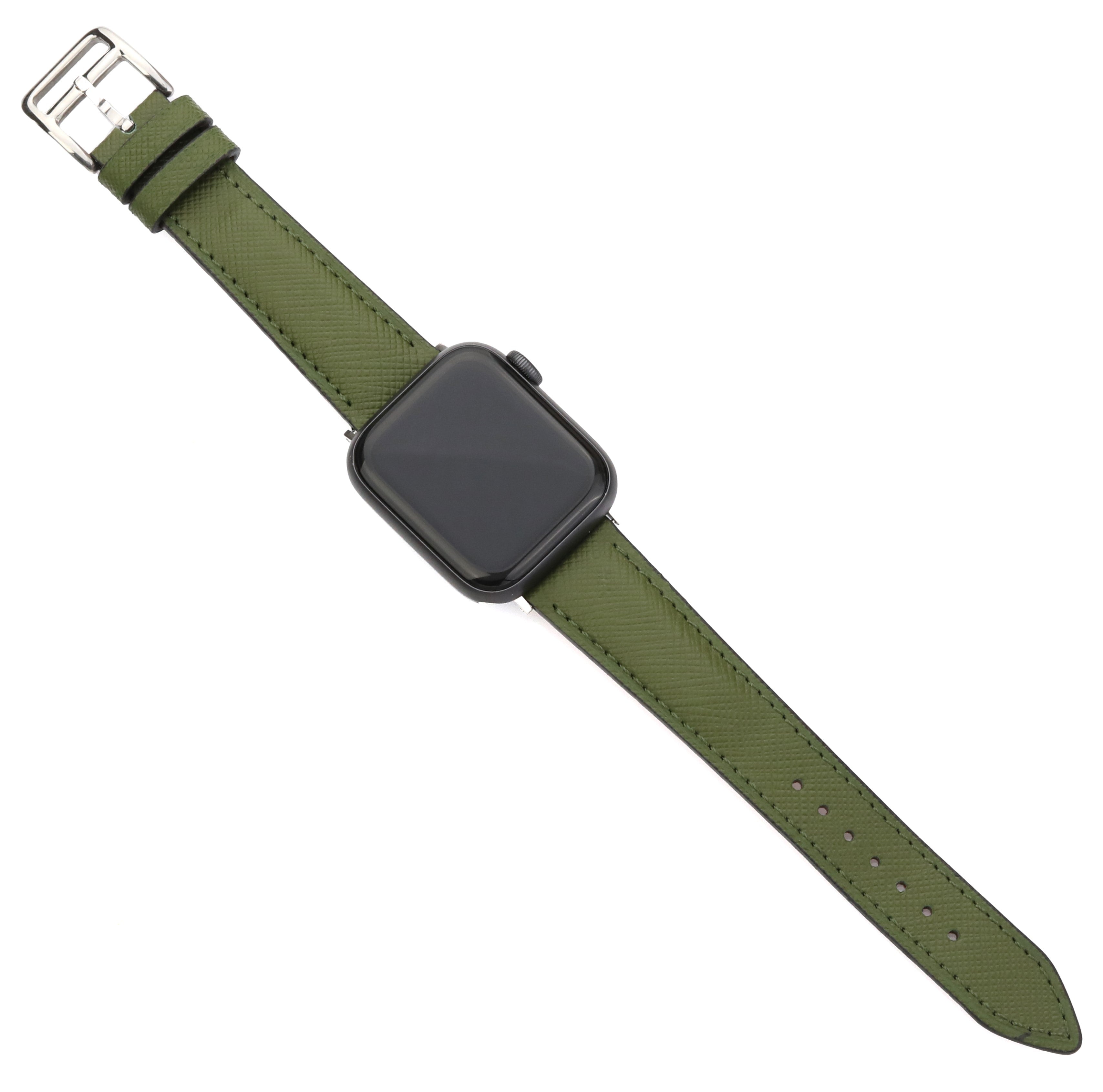 Apple Watch Deri Kordon - Saffiano Haki