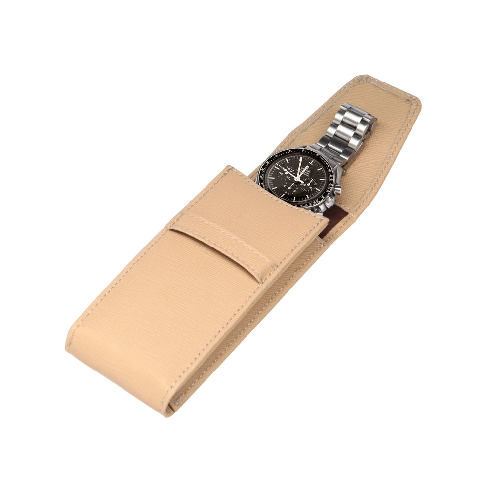 Beige Deri Saat Kesesi - ONYWATCH