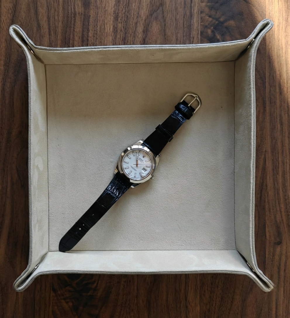 Octavia Gri Vale Gerçek Deri Tepsi