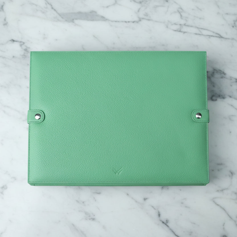 Yeşil Deri Saat Kutusu 15'li